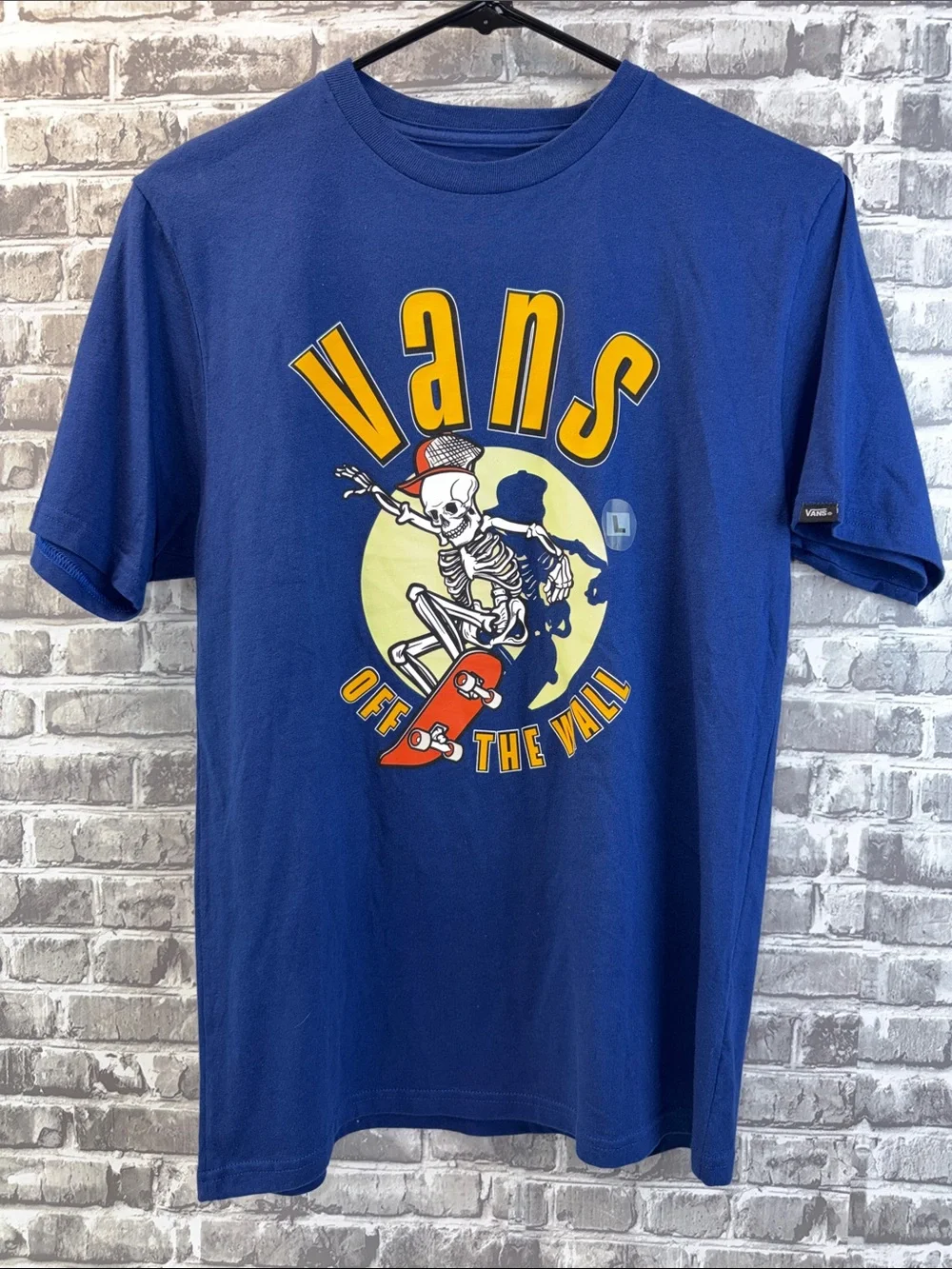 Vans Blue Skate Skeleton Graphic Tee